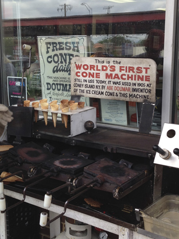 Doumar's Cones & Barbeque, home of the first ice cream cone maker